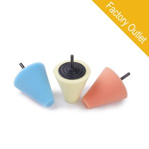 Wheel Hub Polish Buffing Shank Cone Polishing Sponge Set(x100)