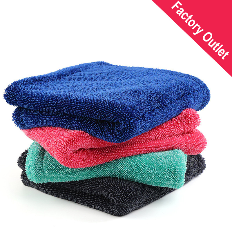 1200GSM Microfiber Blue Twist Loop Drying Towel 40x40cm (x50)