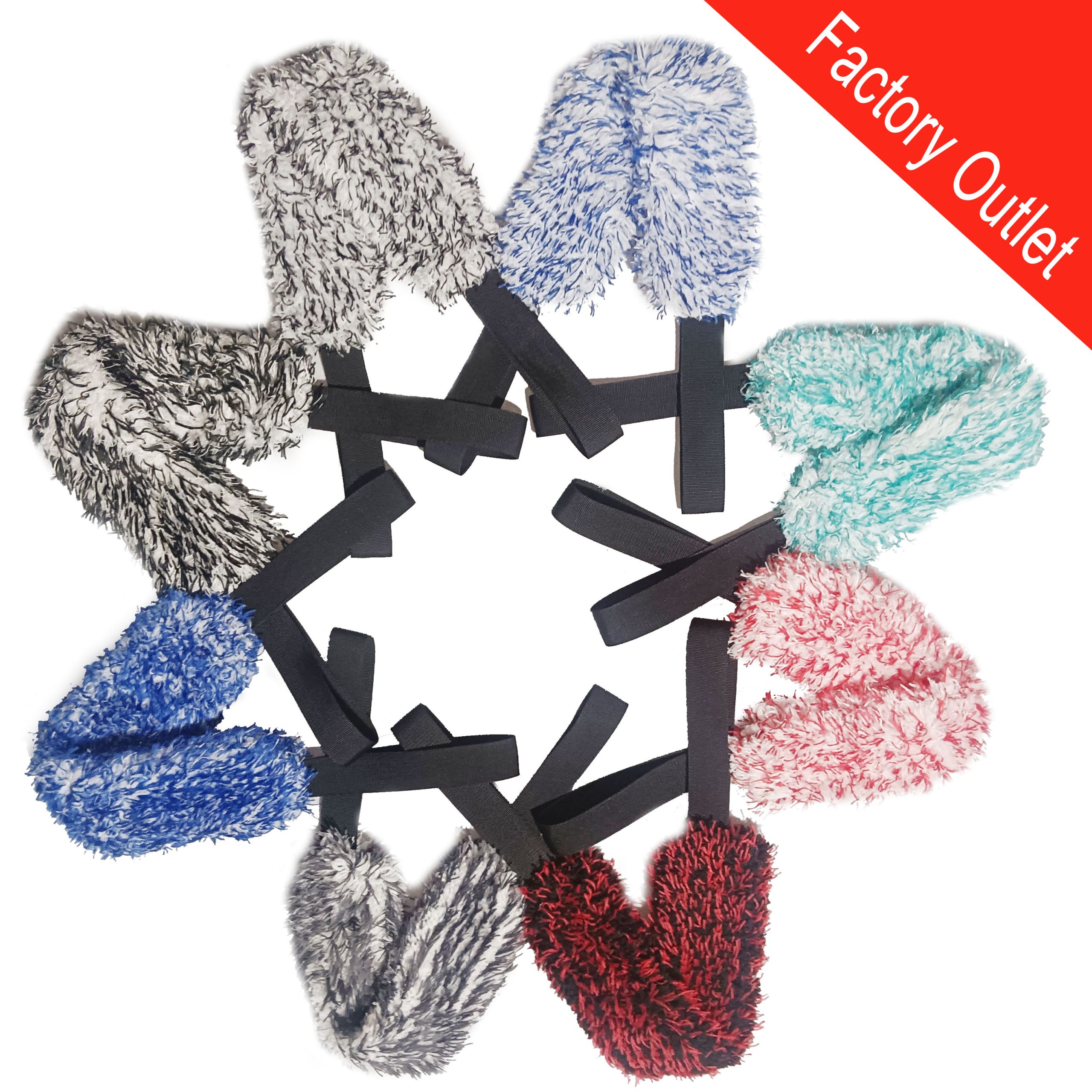 Microfiber Coral Plush Car Wheel Cleaning Tension Straps(x200)