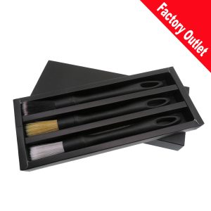 3 Pack Car Detailing Brush Set Natural Boars Hair Auto Detail Brush Kit(x100)