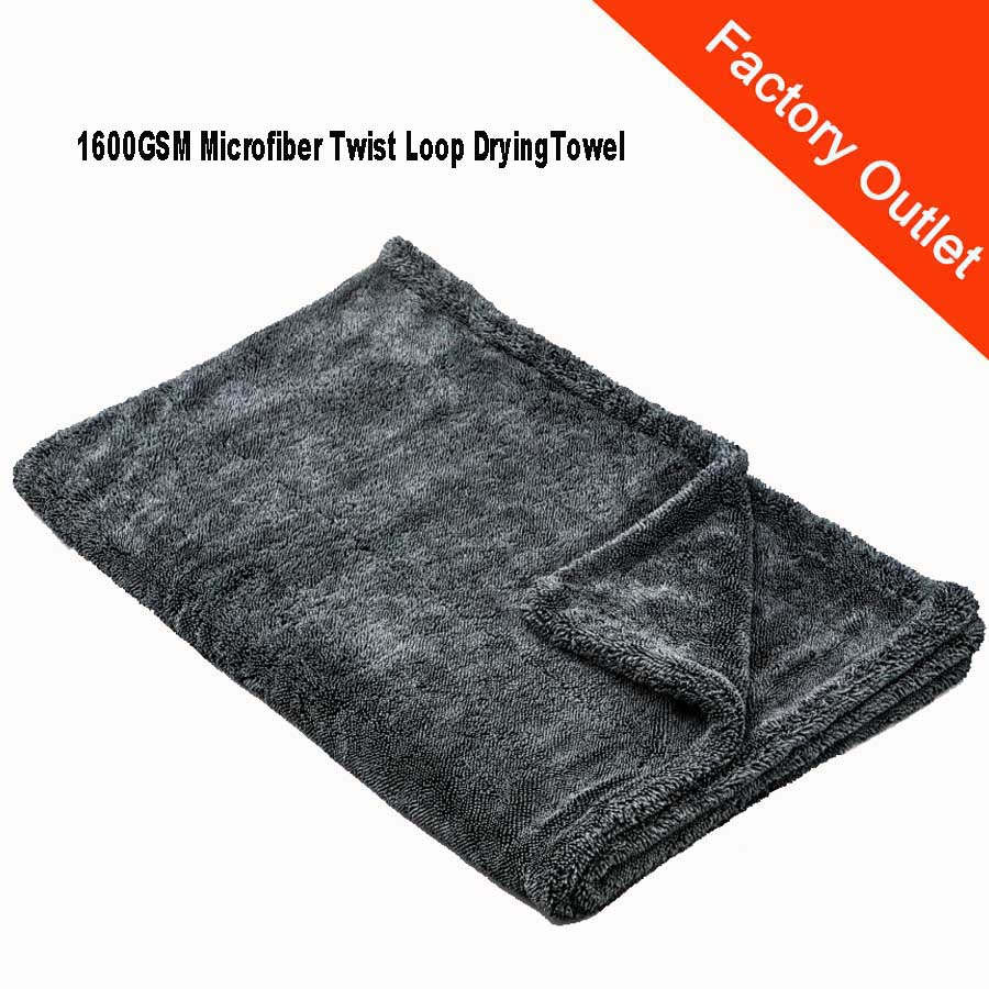 1600GSM 60x90cm Microfiber Twist Loop Super Drying Towel(x20)
