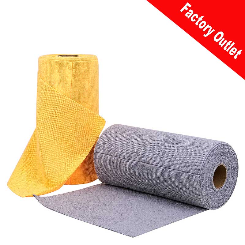 Hand-Teared Roll-packed Microfiber Towels 30x30cm 50 Count Roll(x24)