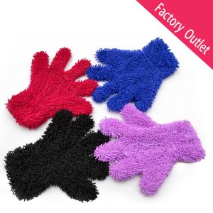 5-Finger Car Wash Mitt, Microfiber Chenille Foaming Glove(x100)