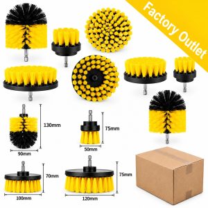 Drill Brush Power Scrubber Cleaning Brush Drill Scrub Brushes Kit with Extended Attachment Set(x50)
